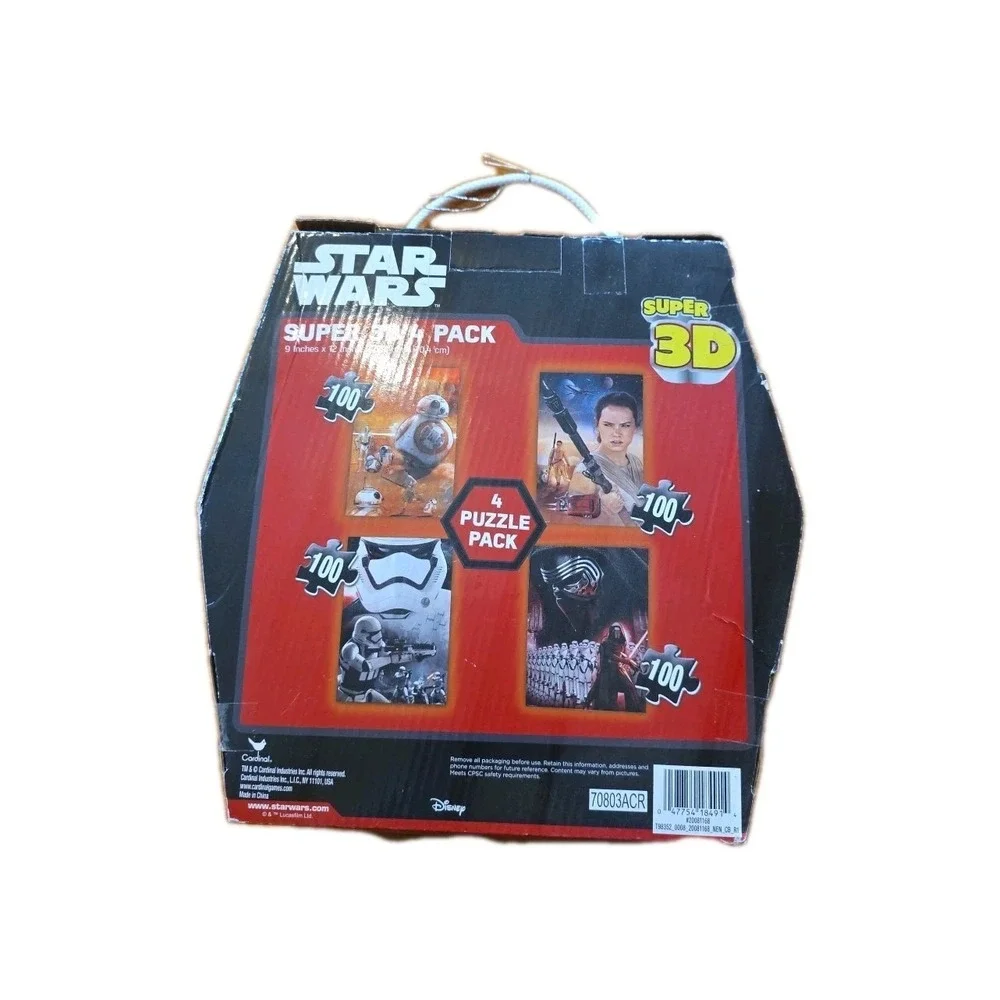Star Wars Super 3D Puzzle 4 Pack - Ray, BB8, Kylo Ren, Stormtrooper- BRAND‎ NEW